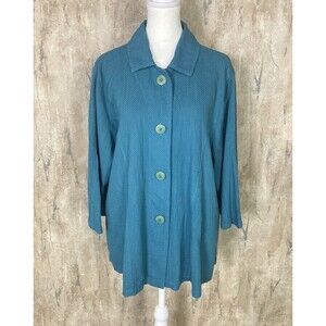 Mill Valley Clothing Co. Size Medium Natural Button Blouse Cotton Lagenlook EUC